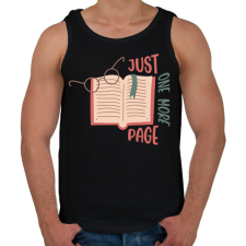 PRINTFASHION Just one more page - Csak még egy oldalt - Férfi atléta - Fekete atléta, trikó