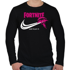 PRINTFASHION Just Play it! - Férfi hosszú ujjú póló - Fekete férfi póló