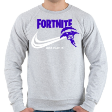 PRINTFASHION Just Play It!  - Férfi pulóver - Sport szürke