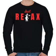 PRINTFASHION Just Relax kutyus - Férfi pulóver - Fekete férfi pulóver, kardigán