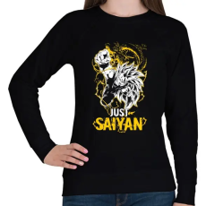 PRINTFASHION Just Saiyan - Női pulóver - Fekete