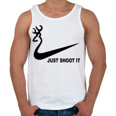 PRINTFASHION Just shoot it 2 - Férfi atléta - Fehér