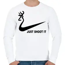 PRINTFASHION Just shoot it 2 - Férfi pulóver - Fehér férfi pulóver, kardigán