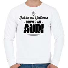 PRINTFASHION Just the real Gentleman - Audi - Férfi pulóver - Fehér férfi pulóver, kardigán
