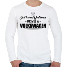 PRINTFASHION Just the real Gentleman - Volkswagen - Férfi hosszú ujjú póló - Fehér