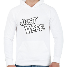 PRINTFASHION Just Vape - Férfi kapucnis pulóver - Fehér