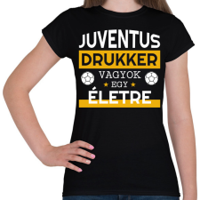 PRINTFASHION Juventus drukker - Női póló - Fekete női póló