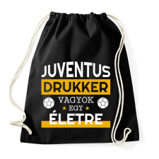 PRINTFASHION Juventus drukker - Sportzsák, Tornazsák - Fekete tornazsák