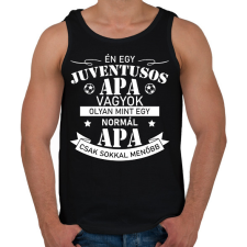 PRINTFASHION Juventusos apa - Férfi atléta - Fekete atléta, trikó