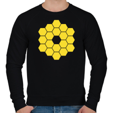 PRINTFASHION JWST James Webb Space Telescope - Férfi pulóver - Fekete