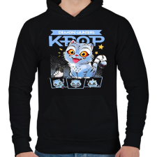 PRINTFASHION K-Pop Demon Hunters Derpy - Férfi kapucnis pulóver - Fekete férfi pulóver, kardigán