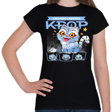 PRINTFASHION K-Pop Demon Hunters Derpy - Női póló - Fekete női póló