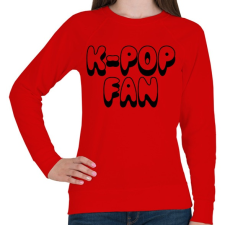 PRINTFASHION K-POP rajongó - Női pulóver - Piros női pulóver, kardigán