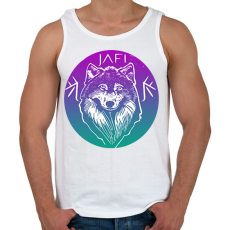 PRINTFASHION kábitott farkas - Férfi atléta - Fehér