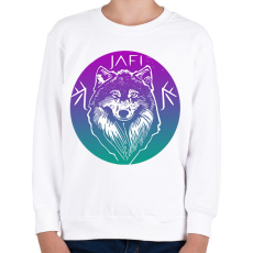 PRINTFASHION kábitott farkas - Gyerek pulóver - Fehér