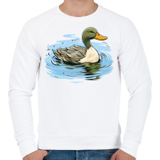 PRINTFASHION Kacsa - Férfi pulóver - Fehér férfi pulóver, kardigán