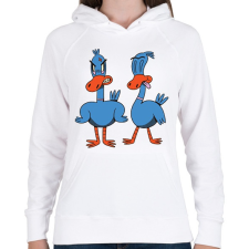 PRINTFASHION Kacsák - Női kapucnis pulóver - Fehér női pulóver, kardigán