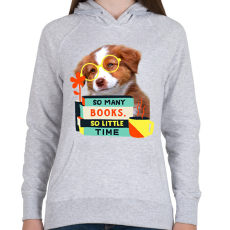 PRINTFASHION Kacsavadász retriever kutya könyvekkel - Női kapucnis pulóver - Sport szürke