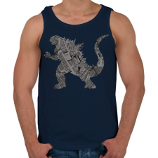 PRINTFASHION Kaiju - Férfi atléta - Sötétkék atléta, trikó