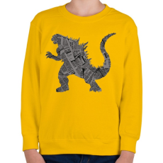 PRINTFASHION Kaiju - Gyerek pulóver - Sárga