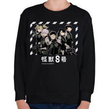 PRINTFASHION Kaiju no.8 - Gyerek pulóver - Fekete gyerek pulóver, kardigán