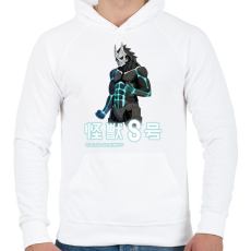 PRINTFASHION Kaiju No. 8 - Hibino Kafka - Férfi kapucnis pulóver - Fehér