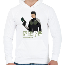 PRINTFASHION Kaiju no.8 - Kafka - Férfi kapucnis pulóver - Fehér férfi pulóver, kardigán