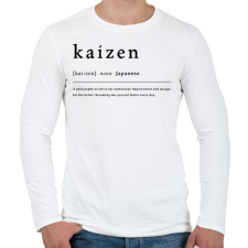 PRINTFASHION Kaizen - Férfi hosszú ujjú póló - Fehér férfi póló