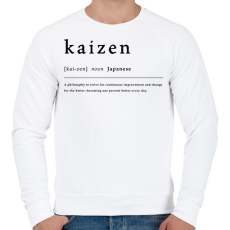PRINTFASHION Kaizen - Férfi pulóver - Fehér