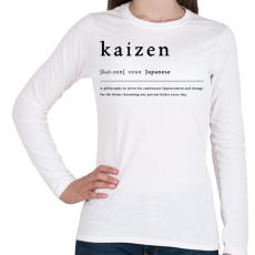 PRINTFASHION Kaizen - Női hosszú ujjú póló - Fehér
