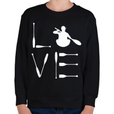 PRINTFASHION Kajak love - Gyerek pulóver - Fekete gyerek pulóver, kardigán