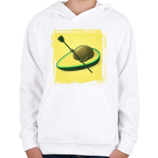 PRINTFASHION Kajakos avokádó - Gyerek kapucnis pulóver - Fehér
