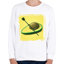 PRINTFASHION Kajakos avokádó - Gyerek pulóver - Fehér gyerek pulóver, kardigán