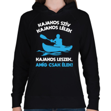 PRINTFASHION Kajakos leszek - Női kapucnis pulóver - Fekete női pulóver, kardigán