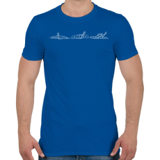 PRINTFASHION Kajakozó - Férfi póló - Királykék
