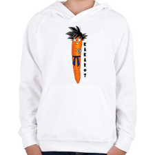 PRINTFASHION Kakarot - Gyerek kapucnis pulóver - Fehér gyerek pulóver, kardigán