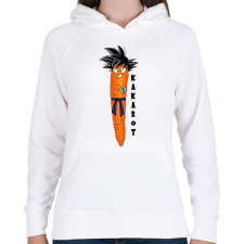 PRINTFASHION Kakarot - Női kapucnis pulóver - Fehér női pulóver, kardigán