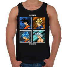 PRINTFASHION Kakaroto - Férfi atléta - Fekete atléta, trikó