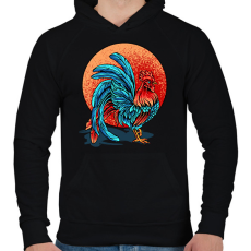 PRINTFASHION Kakas - Férfi kapucnis pulóver - Fekete