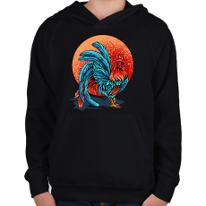 PRINTFASHION Kakas - Gyerek kapucnis pulóver - Fekete