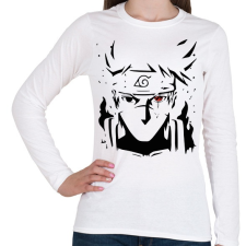 PRINTFASHION Kakashi fekete - Női hosszú ujjú póló - Fehér női póló
