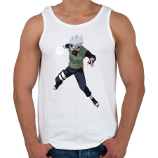 PRINTFASHION Kakashi - Férfi atléta - Fehér atléta, trikó