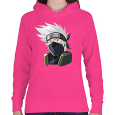 PRINTFASHION Kakashi - Női kapucnis pulóver - Fukszia