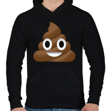 PRINTFASHION kaki emoji - Férfi kapucnis pulóver - Fekete