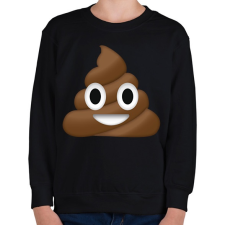 PRINTFASHION kaki emoji - Gyerek pulóver - Fekete gyerek pulóver, kardigán