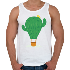 PRINTFASHION Kaktusz léghajó - Férfi atléta - Fehér