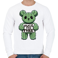 PRINTFASHION Kaktusz medve - Férfi pulóver - Fehér férfi pulóver, kardigán