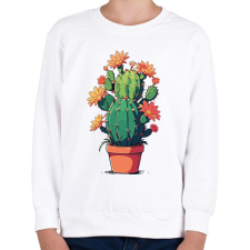 PRINTFASHION Kaktusz növény - Gyerek pulóver - Fehér gyerek pulóver, kardigán