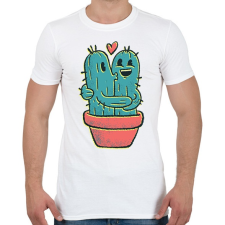 PRINTFASHION Kaktusz pár - Férfi póló - Fehér férfi póló