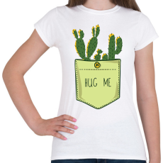 PRINTFASHION Kaktusz zsebminta - Női póló - Fehér